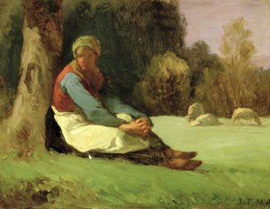 Seated Shepherdess