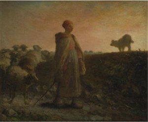 Shepherdess Returning With Her Flock