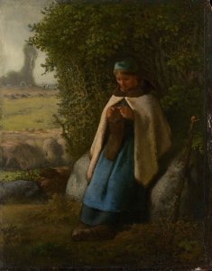 Shepherdess Seated on a Rock