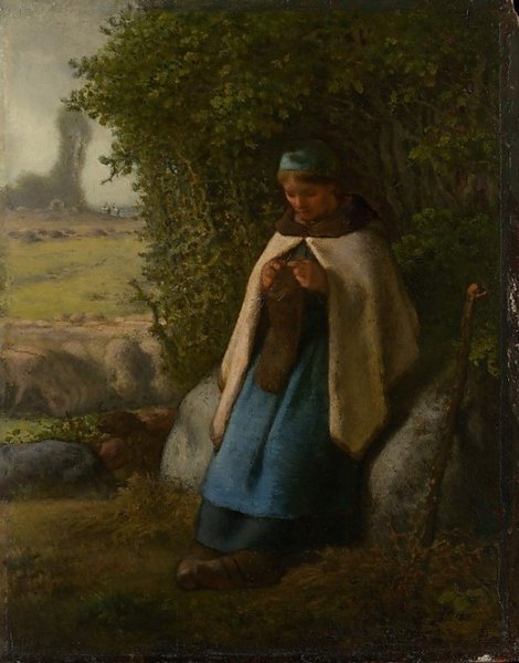 Shepherdess Seated on a Rock