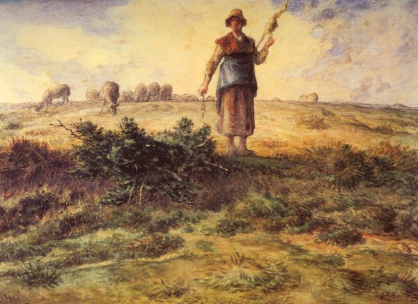 A Shepherdess And Her Flock