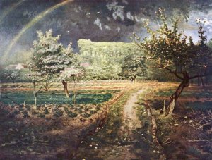 Paysage de printemps avec arc-en-ciel (Le Printemps)